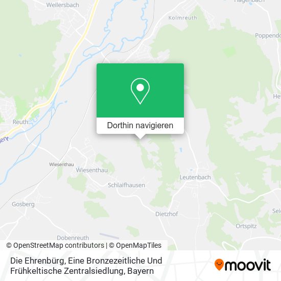 Die Ehrenbürg, Eine Bronzezeitliche Und Frühkeltische Zentralsiedlung Karte
