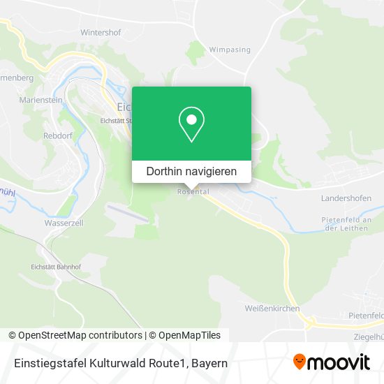 Einstiegstafel Kulturwald Route1 Karte