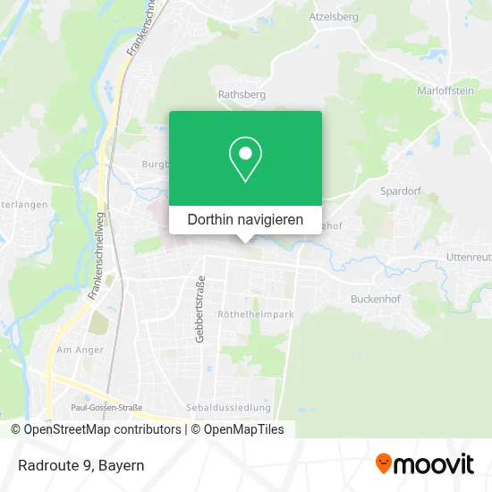 Radroute 9 Karte