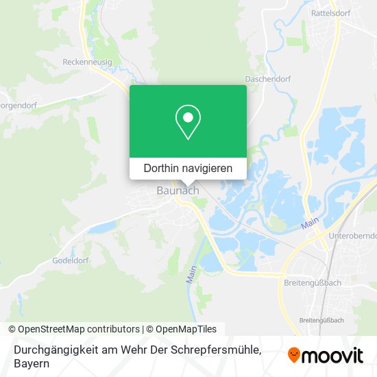 Durchgängigkeit am Wehr Der Schrepfersmühle Karte
