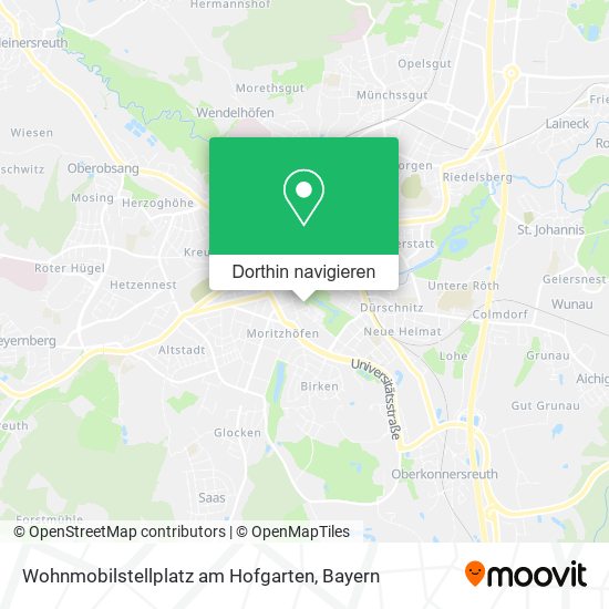 Wohnmobilstellplatz am Hofgarten Karte