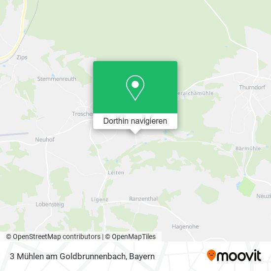 3 Mühlen am Goldbrunnenbach Karte