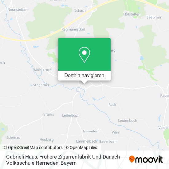 Gabrieli Haus, Frühere Zigarrenfabrik Und Danach Volksschule Herrieden Karte