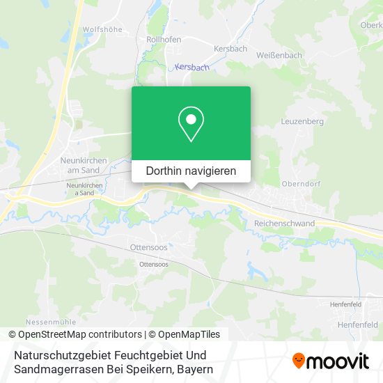 Naturschutzgebiet Feuchtgebiet Und Sandmagerrasen Bei Speikern Karte