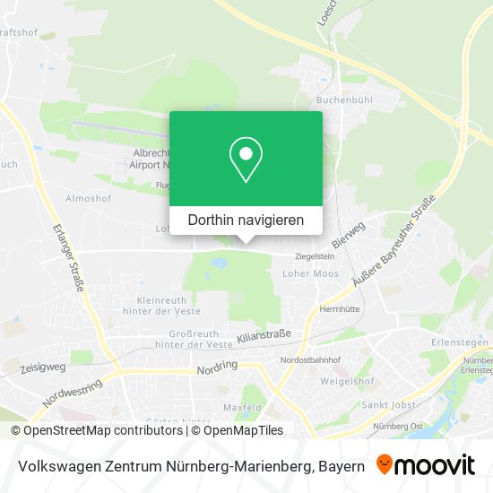 Volkswagen Zentrum Nürnberg-Marienberg Karte