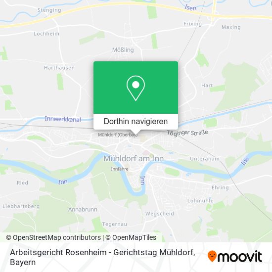 Arbeitsgericht Rosenheim - Gerichtstag Mühldorf Karte