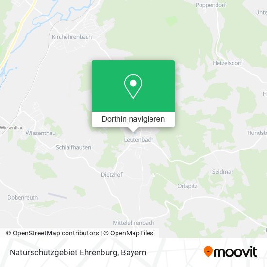 Naturschutzgebiet Ehrenbürg Karte