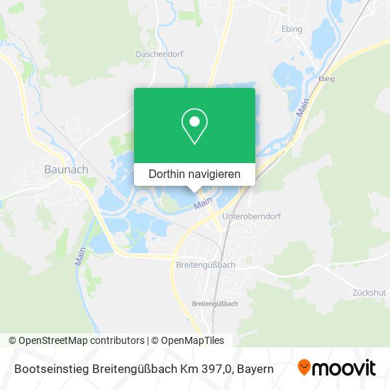 Bootseinstieg Breitengüßbach Km 397,0 Karte