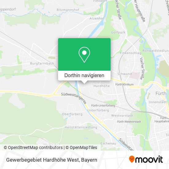 Gewerbegebiet Hardhöhe West Karte