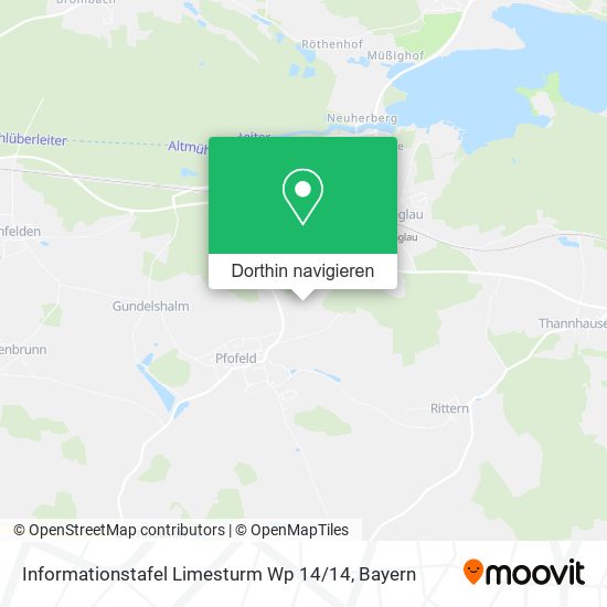 Informationstafel Limesturm Wp 14 / 14 Karte