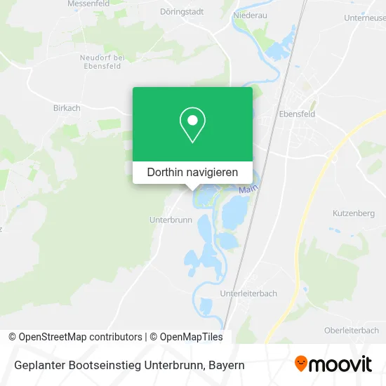 Geplanter Bootseinstieg Unterbrunn Karte