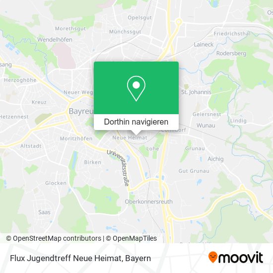 Flux Jugendtreff Neue Heimat Karte