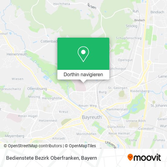 Bedienstete Bezirk Oberfranken Karte