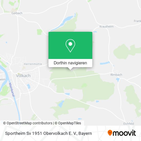 Sportheim Sv 1951 Obervolkach E. V. Karte