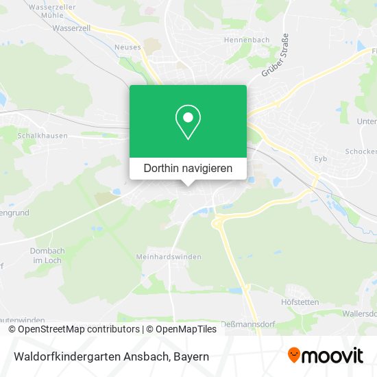Waldorfkindergarten Ansbach Karte