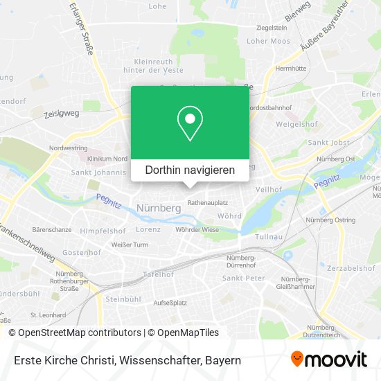 Erste Kirche Christi, Wissenschafter Karte