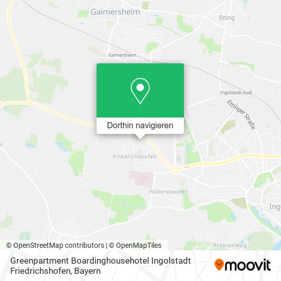 Greenpartment Boardinghousehotel Ingolstadt Friedrichshofen Karte