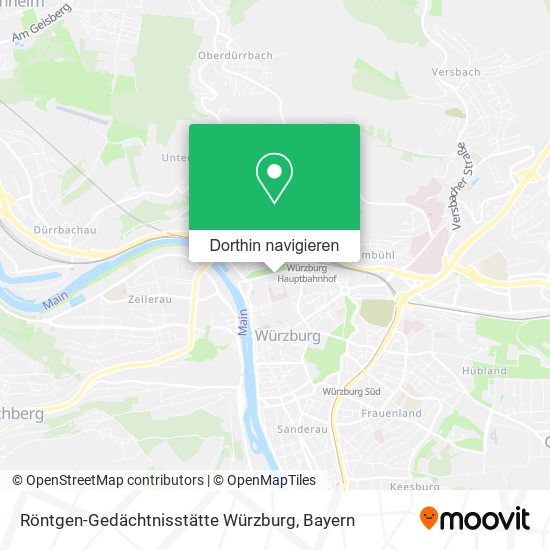 Röntgen-Gedächtnisstätte Würzburg Karte