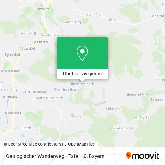 Geologischer Wanderweg - Tafel 10 Karte