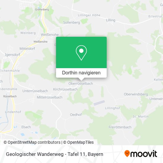 Geologischer Wanderweg - Tafel 11 Karte