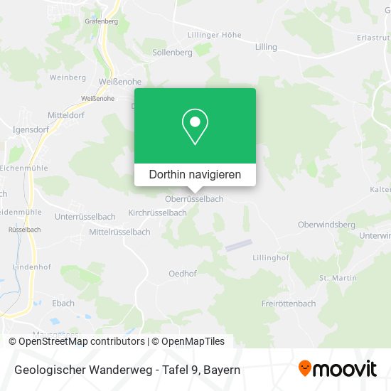 Geologischer Wanderweg - Tafel 9 Karte