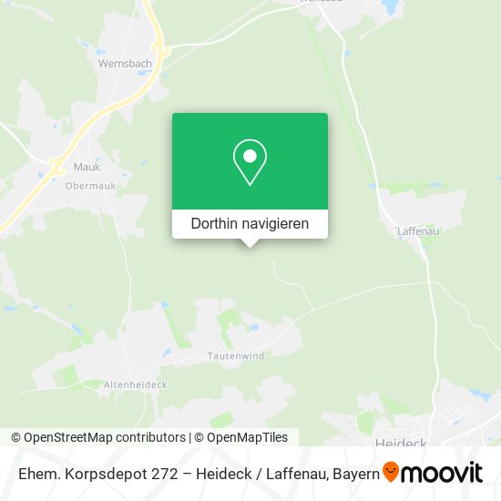 Ehem. Korpsdepot 272 – Heideck / Laffenau Karte
