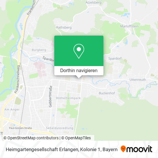Heimgartengesellschaft Erlangen, Kolonie 1 Karte