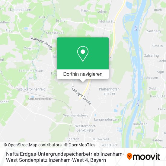 Nafta Erdgas-Untergrundspeicherbetrieb Inzenham-West Sondenplatz Inzenham-West 4 Karte