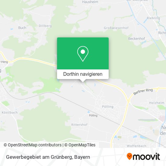 Gewerbegebiet am Grünberg Karte