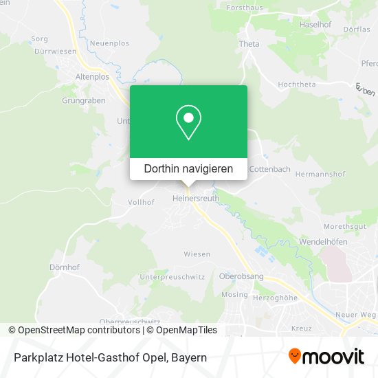 Parkplatz Hotel-Gasthof Opel Karte