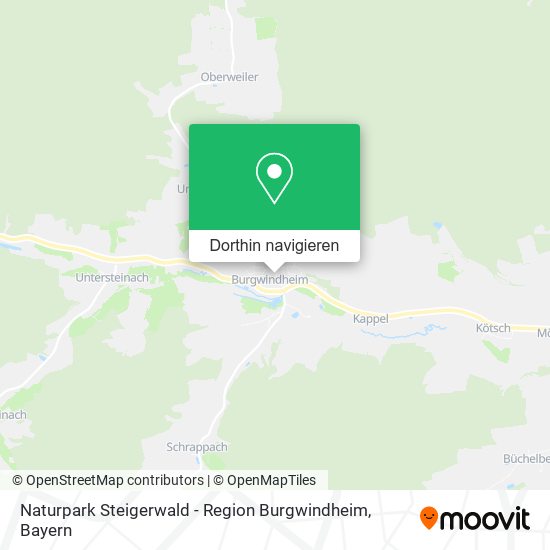 Naturpark Steigerwald - Region Burgwindheim Karte
