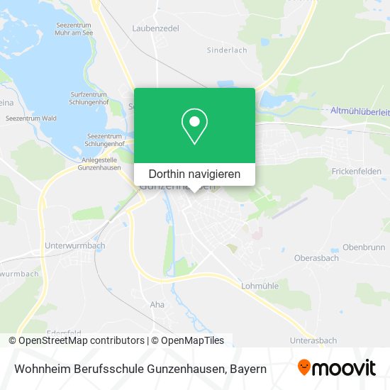 Wohnheim Berufsschule Gunzenhausen Karte