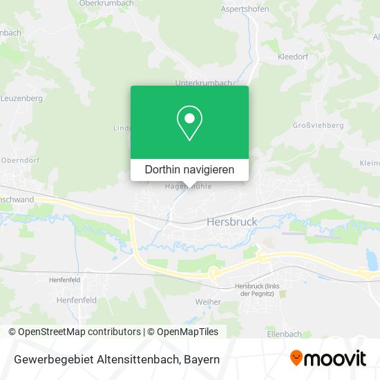 Gewerbegebiet Altensittenbach Karte