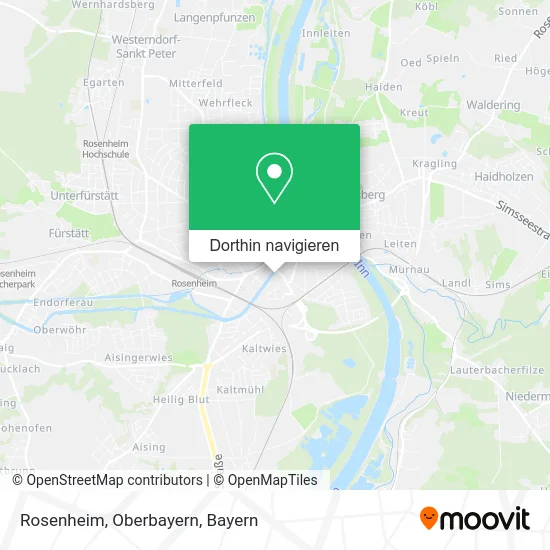 Rosenheim, Oberbayern Karte