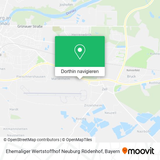 Ehemaliger Wertstoffhof Neuburg Rödenhof Karte