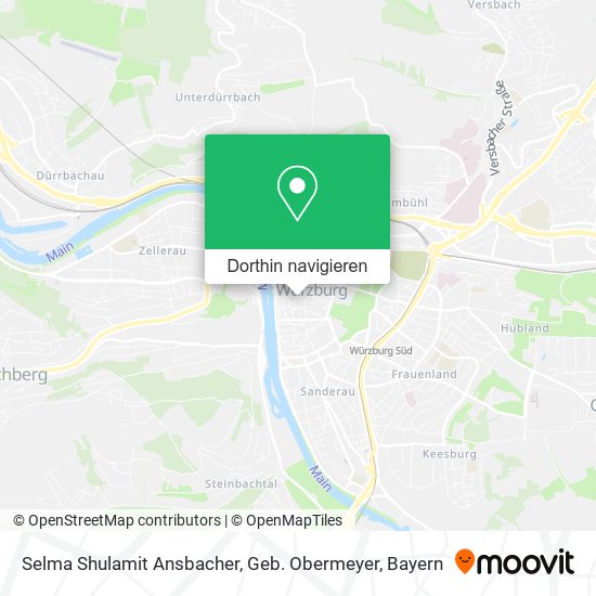 Selma Shulamit Ansbacher, Geb. Obermeyer Karte