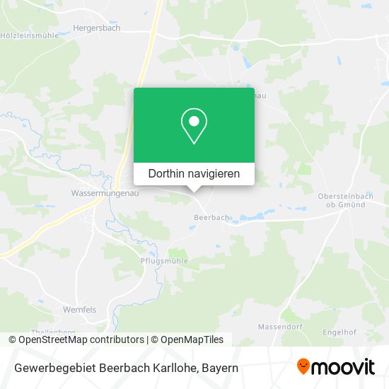 Gewerbegebiet Beerbach Karllohe Karte