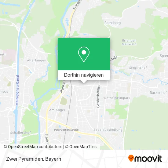 Zwei Pyramiden Karte