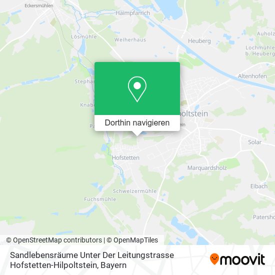 Sandlebensräume Unter Der Leitungstrasse Hofstetten-Hilpoltstein Karte