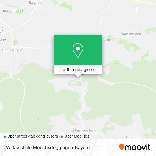Volksschule Mönchsdeggingen Karte