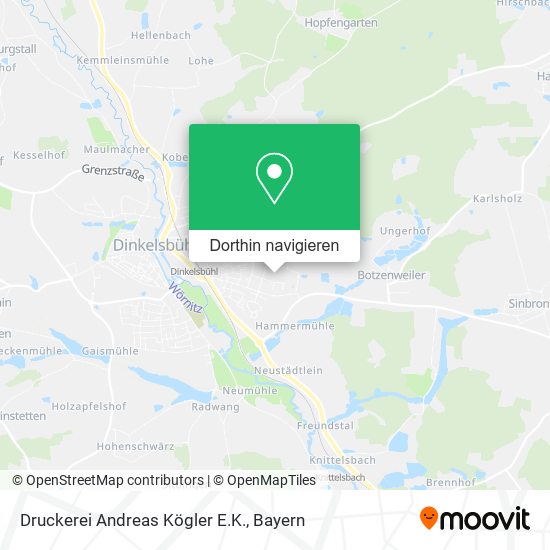 Druckerei Andreas Kögler E.K. Karte