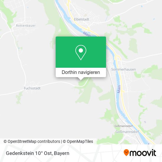 Gedenkstein 10° Ost Karte