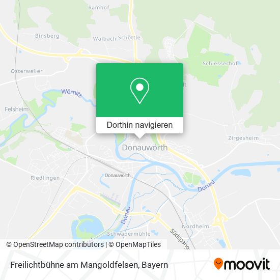 Freilichtbühne am Mangoldfelsen Karte