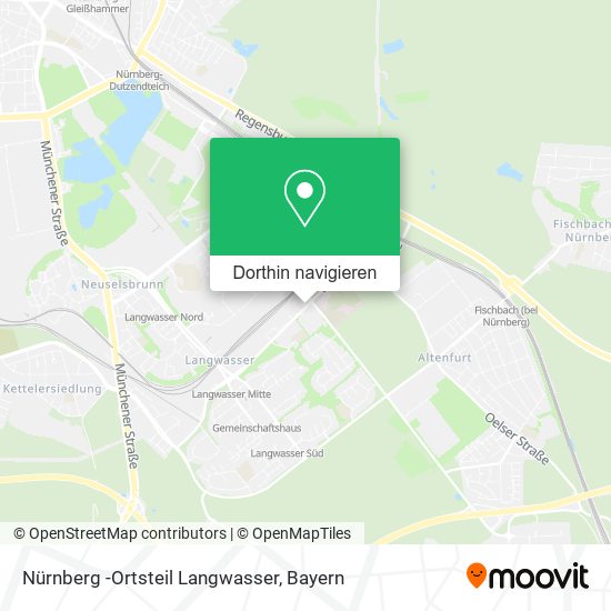 Nürnberg -Ortsteil Langwasser Karte