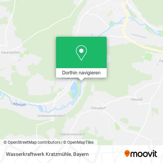 Wasserkraftwerk Kratzmühle Karte