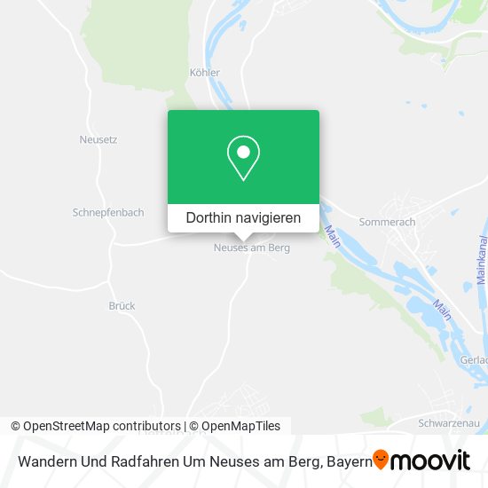 Wandern Und Radfahren Um Neuses am Berg Karte