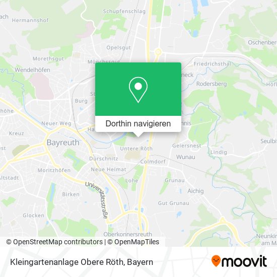 Kleingartenanlage Obere Röth Karte