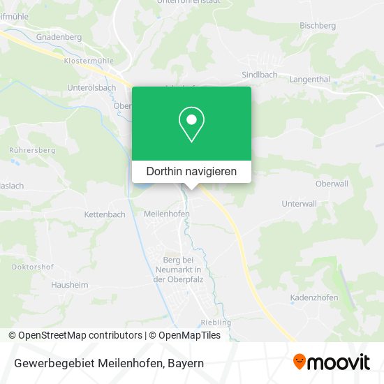 Gewerbegebiet Meilenhofen Karte