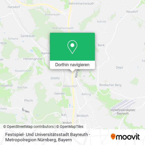 Festspiel- Und Universitätsstadt Bayreuth - Metropolregion Nürnberg Karte