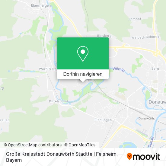 Große Kreisstadt Donauwörth Stadtteil Felsheim Karte